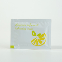 Eco-friendly Soft Small Pack Lemon Fresh Hand Cleaning Restaurant Wet Wipes-MJ003