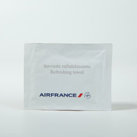  Disposable Individually Wrapped Soft Hand Face Cleaning Airline Wet Wipes-MJ1002