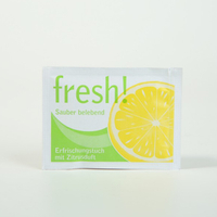 Eco-friendly Soft Small Pack Lemon Fresh Hand Cleaning Restaurant Wet Wipes-MJ002