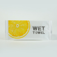 Eco-friendly Soft Small Pack Lemon Fresh Hand Cleaning Restaurant Wet Wipes-MJ004