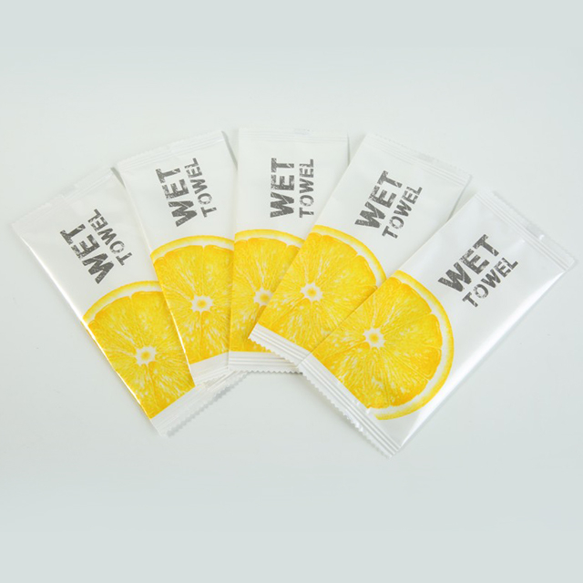 Eco-friendly Soft Small Pack Lemon Fresh Hand Cleaning Restaurant Wet Wipes-MJ004