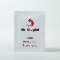  Disposable Individually Wrapped Soft Hand Face Cleaning Airline Wet Wipes-MJ1001